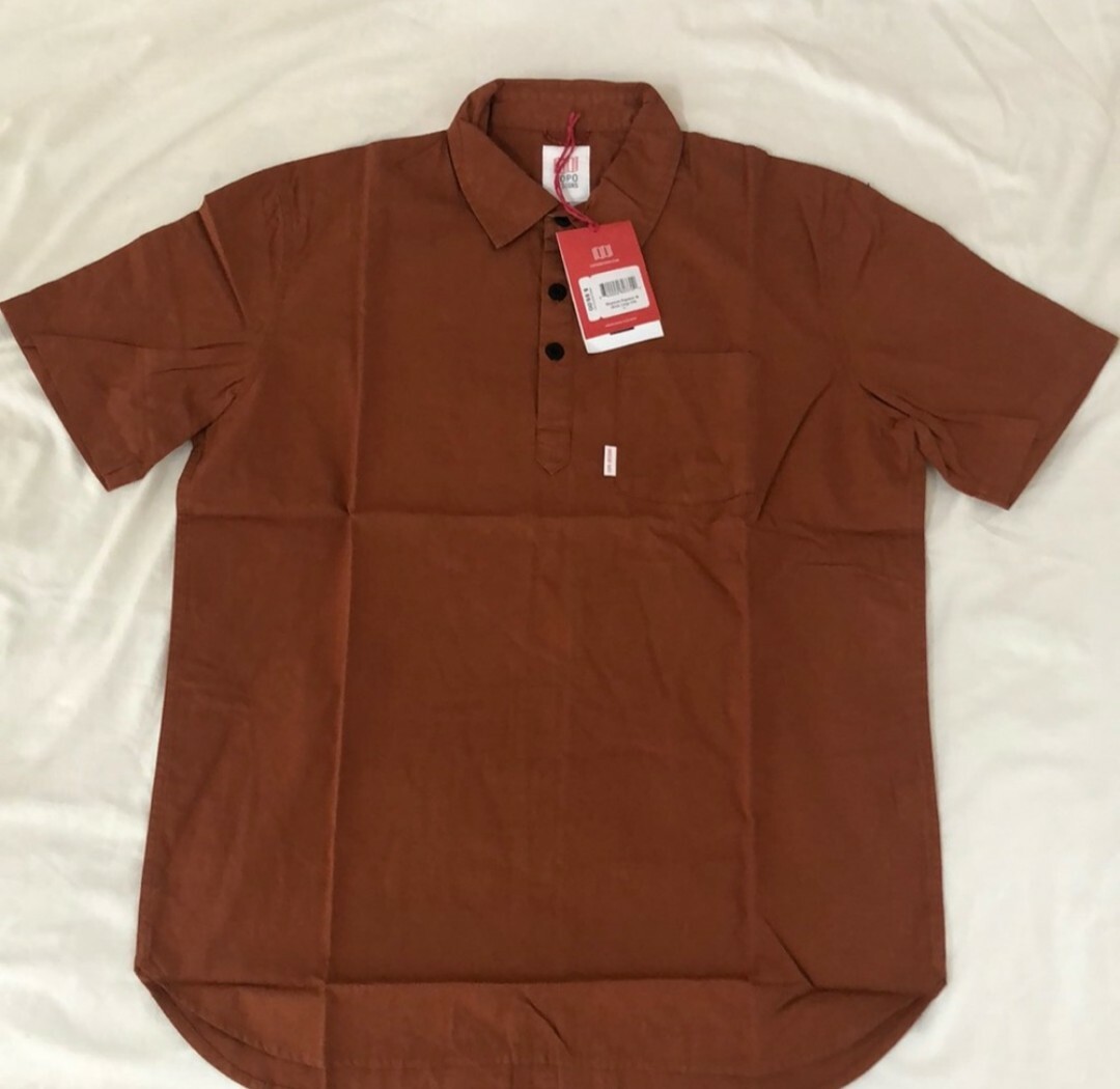 Topo Designs Mountain Popover Shirt Men Small Brick New With Tags | eBay
