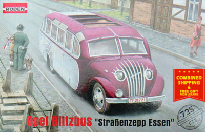 Roden 725 - 1/72 - Opel Blitzbus Stra_nzepp Essen plastic model of the bus