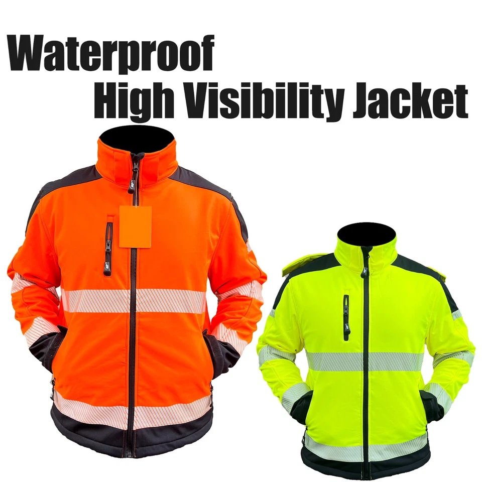 Chaqueta de Seguridad Unisex Alta Visibilidad Reflectante Impermeable Foto 2 de 2