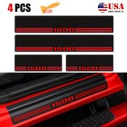 4X For GMC Sierra 1500 Accessory Red Carbon Fiber Door Sill Cover Protector M7