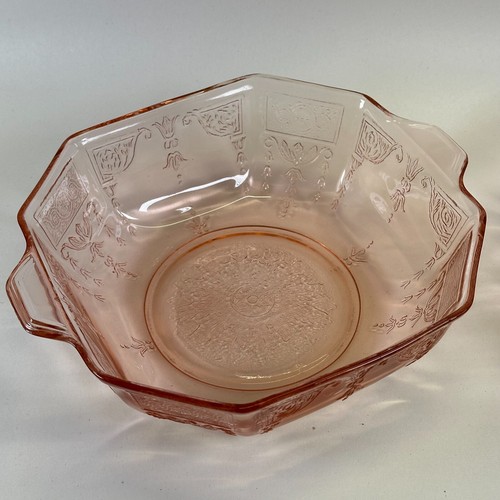 Anchor Hocking Princess Rosa Vertiefung Glas Achteckig 8" Salatschüssel - 2er Set - Bild 3 von 5