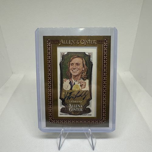 KATIE LEDECKY 2024 Topps Allen & Ginter Olympic Swimmer Framed Mini On Card Auto