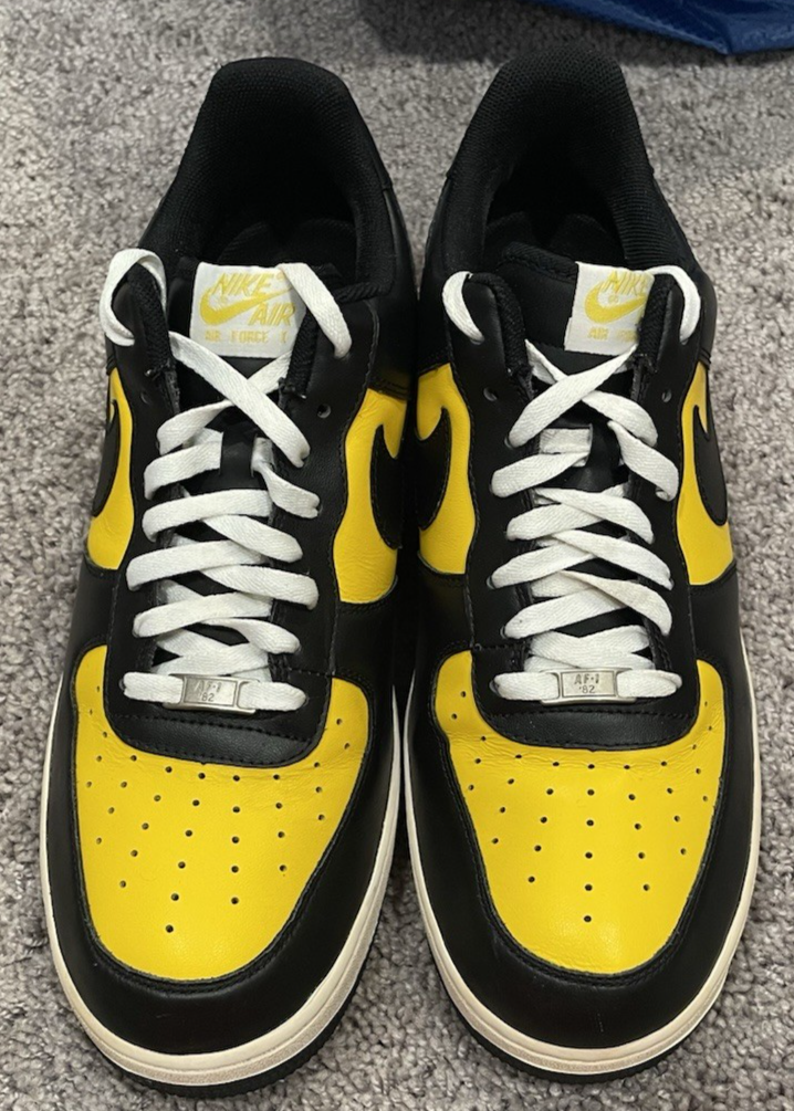 Nike Air Force 1 Mens Varsity Maize Black/Yellow Size 14 Bumblebee