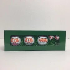 ICUP Inc. Santa Face Golf Balls And Tees Novelty Gift Set In Original Packaging