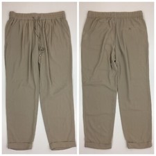 ZARA Taupe Drawstring Tapered Leg Soft Jogger Style Pant Womens sz Medium/Large