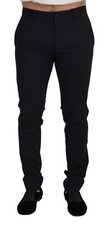 DOLCE & GABBANA Pants Black Wool Chino Formal Trousers IT46/W32/S RRP 1000usd