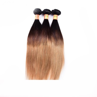 Brazilian Virgin Straight Hair Ombre Human Hair Weave Extensions