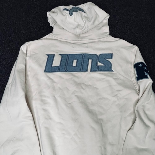 Pro Standard NFL Detroit Lions Varsity Blues L Men's Pullover Hoodie Beige Mint - Picture 5 of 15