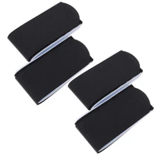 4PCS Black Durable Snowboard Retainers Snowboard Tape Ski Boot Carrier Strap