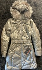 Spyder Women's Pavé Long Down Jacket - Grey. Size: 10uk (£635rrp!!)