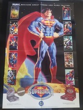1994 SkyBox Dc Comics Superman Platinum Trading Cards folded Promo Poster
