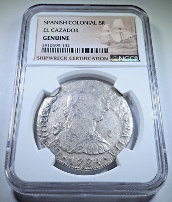 その他 25yearsagoNotforsale,unopenedANAgoldpass NGC 1774 El Cazador Shipwreck Silver 8 Reales 1700's Spanish