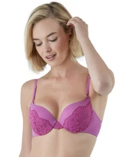 Maidenform Love the Lift Plunging Push-Up Bra DM9900 Pink/Gold 40D NWT