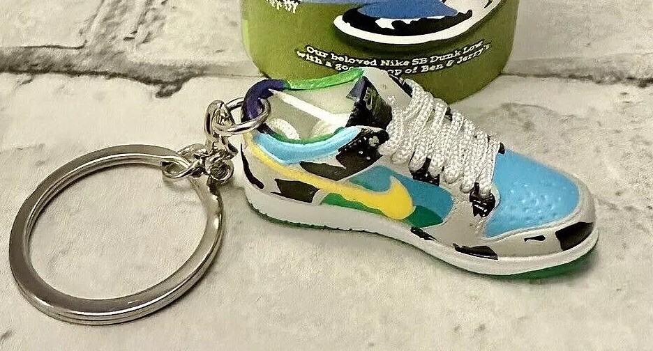3D Nike Keyring Key Chain Trainer Ben Jerry's SB Low Chunky