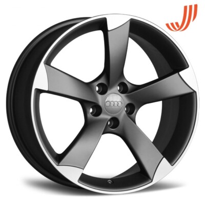 4 Neue Alufelgen Typ AUDI 16'' Anthrazit Polish A3 A4 A5 A6 A7 Q5 Q3 Q2 A1
