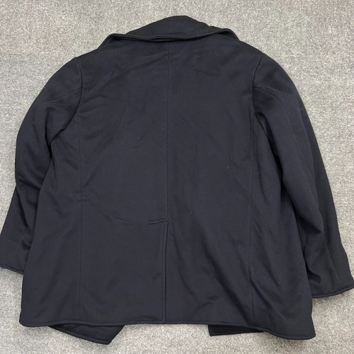 Maus & Hoffman Men's XL Navy Wool Peacoat Loro Piana Fabric USA Made Thinsulate - Picture 2 of 15