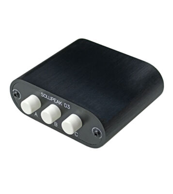 3 way 3.5mm Stereo Audio Switch Source Input switcher selector box mini-D3