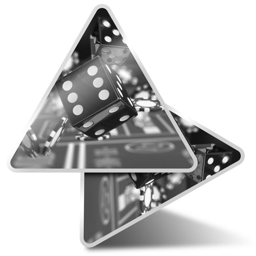 2 x Triangle Stickers 7.5cm - BW - Dice Game Casino Chips #36762 - 第 1/9 張圖片