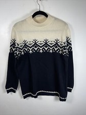 Made in Italy of Benetton sweater Black Beige W Design Size Medium