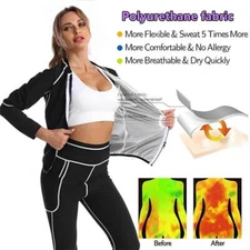 Heavy Duty Sauna Sweat Suit Exercise Suit Anti-Rip Fitness Weight Loss Gym..