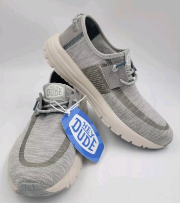 Hey Dude Women's Sirocco Slip On Running Shoes In Lt Grey NEW Size 9 40622-007