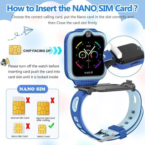 Smartwatch 4G Dzieci Telefon Zegarek z GPS WiFi Rozmowa wideo SOS dla chłopców Dziewcząt - Zdjęcie 50 z 65