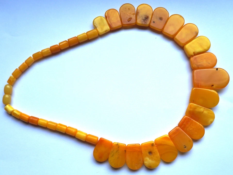 Bernstein Butterscotch Kette Bernsteinkette Collier 39 g ALT - Bild 4 von 4