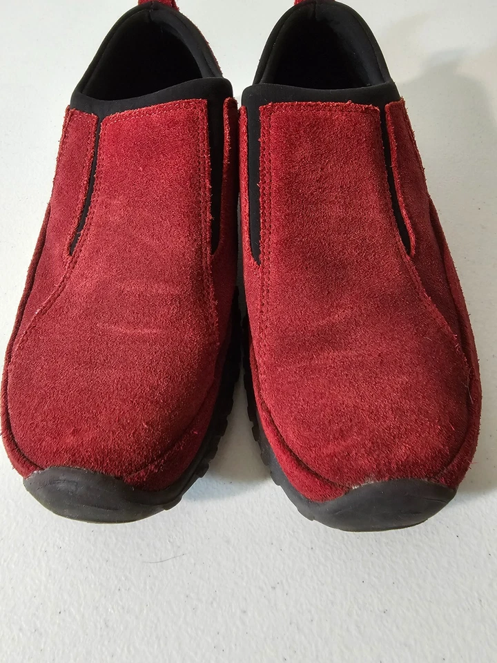 Mocasines sin cordones Mootsies Tootsies para mujer Maxim de cuero rojo gamuza talla 9 M Foto 3 de 4