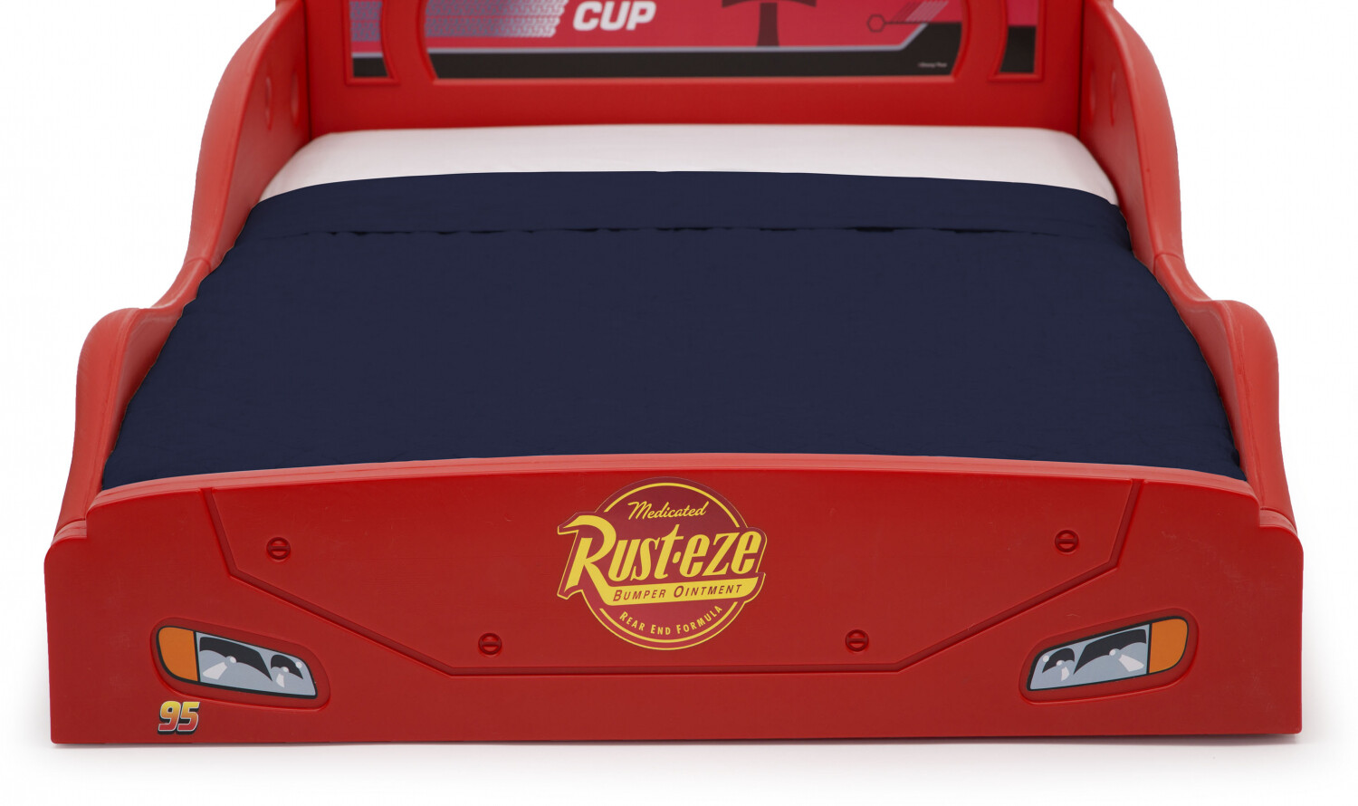 Toddler Bed Boys Disney Pixar Cars Lightning McQueen Plastic Race Car