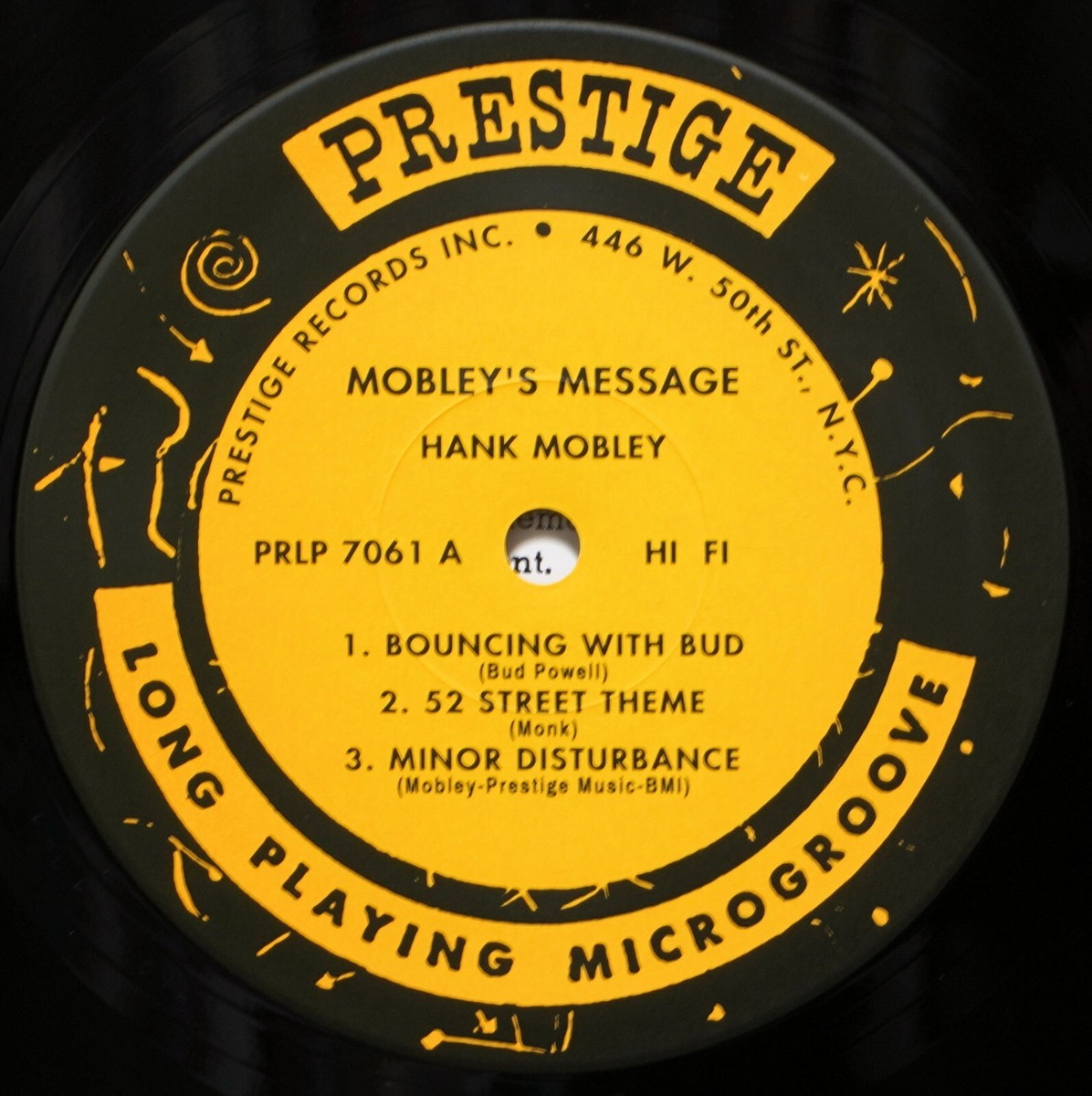 Mobley's Message　LPレコード HANK MOBLEY 