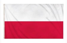LARGE 5ft x 3ft Poland Polish Polska Flag 2 Eyelets 90 X 150cm New Free P&P