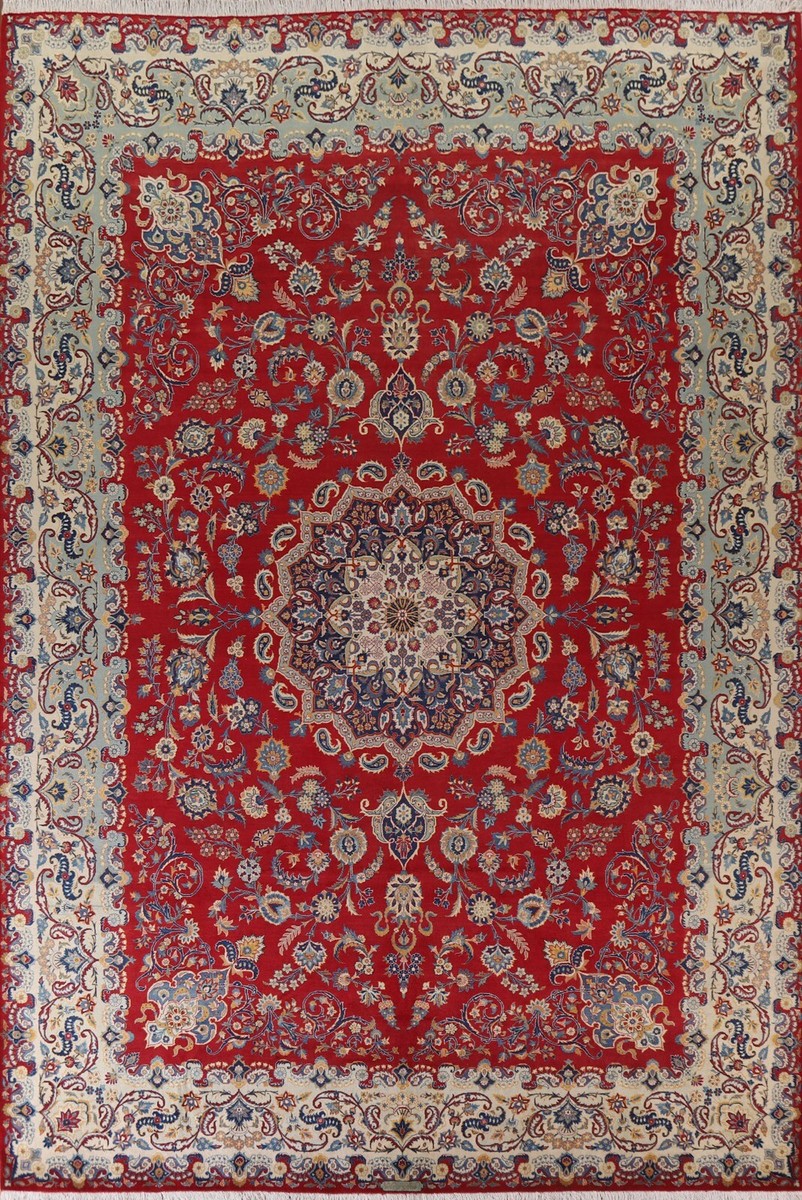 vintage rug, 136      【1661】 Excellent Vintage Ardakan 11x14 Palace Area Rug Floral Hand