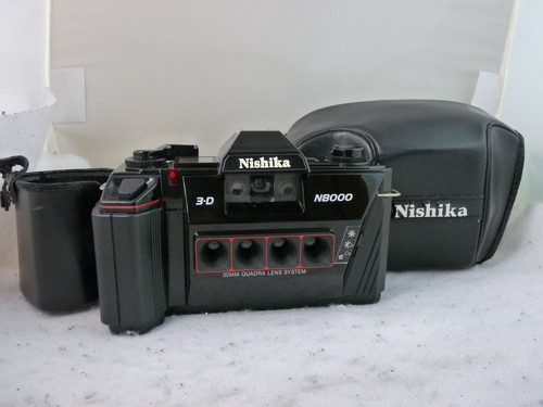 Nishika N8000 3D Camera 30mm Quadra Lens . TESTED NEW BATTERIES PERFECT ...