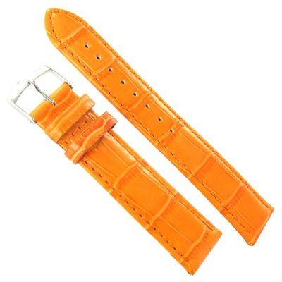 18mm Morellato Samba Italian Leather Alligator Grain Orange Watch