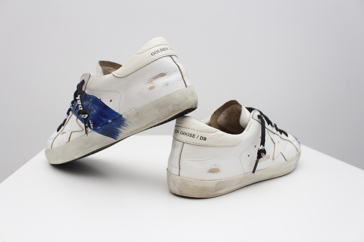 Men's GOLDEN GOOSE GGDB SUPERSTAR Leather Low Top Sneakers Stripe