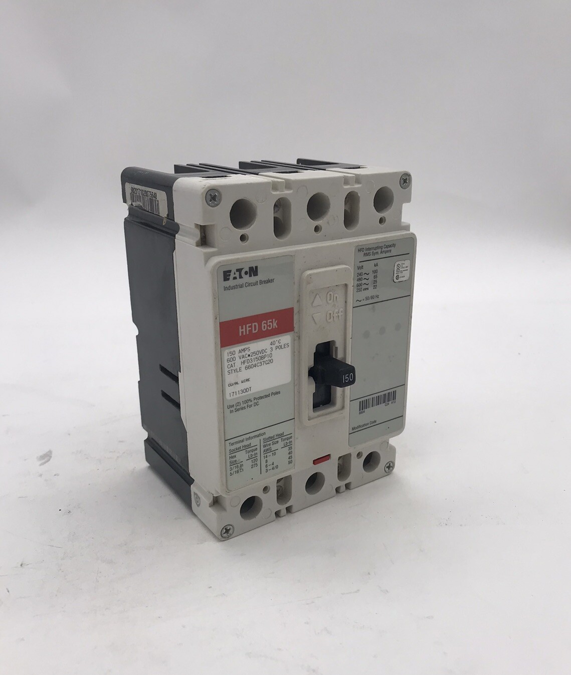 HOUSTON STOCK NEW EATON HFD3150 BP10 TYPE HFD 150 AMP FREE 2 DAY AIR BUY NOW