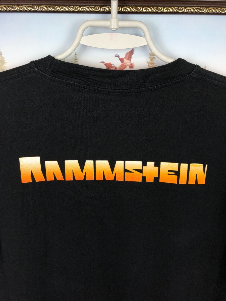 Vintage Rammstein Band Shirt Over Print Black Tee Hype Big Logo