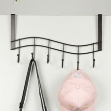 Over The Door Hanger 7 Hooks Clothing Coat Jacket Rack Towels Holder Storage UK