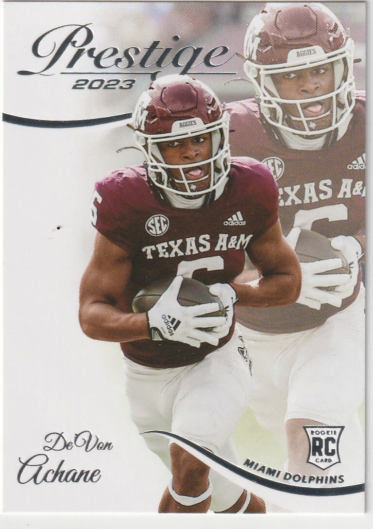 2023 Prestige #328 De'Von Achane RC Miami Dolphins Texas A&M