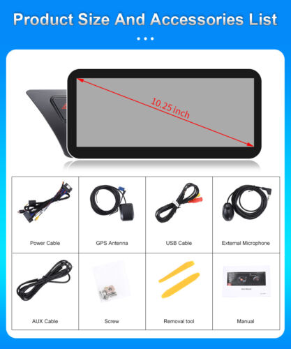 10.25" Android Autoradio GPS Wifi DSP TPMS CarPlay 4G Für Audi A4 A5 B8 S4 S5 - Bild 19 von 19