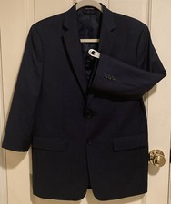 Joseph  Feiss Boy's Navy Blue Blazer Lined Year Round Weight Size 20 AS IS READ