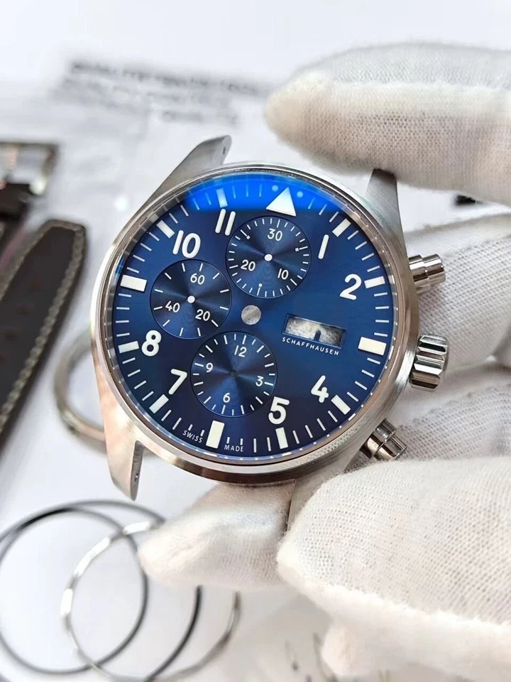 43mm Stainless Steel Watch Case With Band for IWC Pilot series ETA7750 - Image 2 of 4