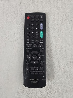 SHARP GA480WJSB REMOTE CONTROL GENUINE OEM LCD TV DVD PLAYER 076B0MR030