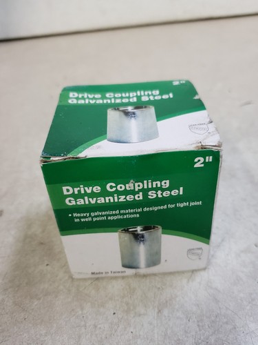 Well Point Drive Coupling 2 in Galvanized Steel Heavy Duty Water Pipe Fitting