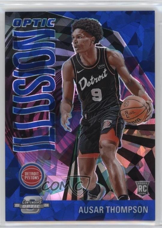 2023 Contenders Optic Illusion Blue Cracked Ice Prizm 72/75 Ausar Thompson 1ow5