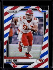 2024 Panini Prizm #143 Chris Jones Red White and Blue