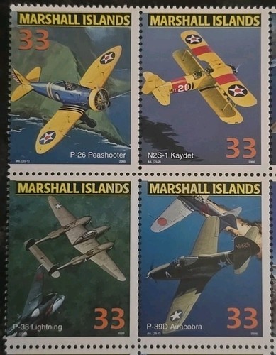 Marshall Islands Scott 728a-728y Legendary Aircraft 2 (2000) Full Set Of 25 MNH - Picture 2 of 10