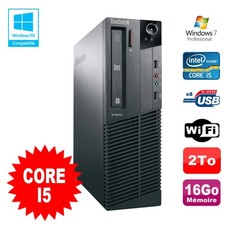 PC Lenovo Thinkcentre M81 SFF Core I5-2400 16Go 2To Graveur WIFI Win 7 Pro