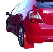 rallyflapZ | Mud Flaps & Fixings to fit Honda Civic Type R EP3 RED 4mm PVC Gloss