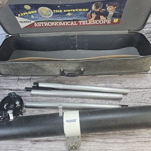 Vintage No.13211 Gilbert 80 Power Astronomical Telescope NOT COMPLETE 